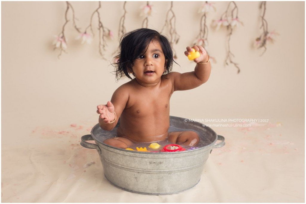 Fotografa di bambini a Verona- cakesmash bagnetto