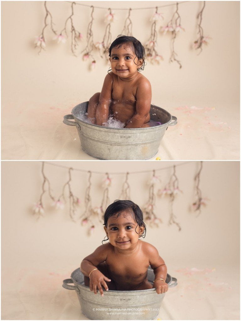 Fotografa di bambini a Verona- cakesmash ancora bagnetto