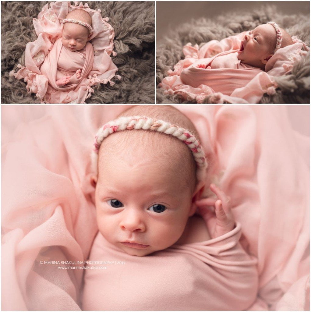 Fotografa newborn a Verona - neonata in rosa