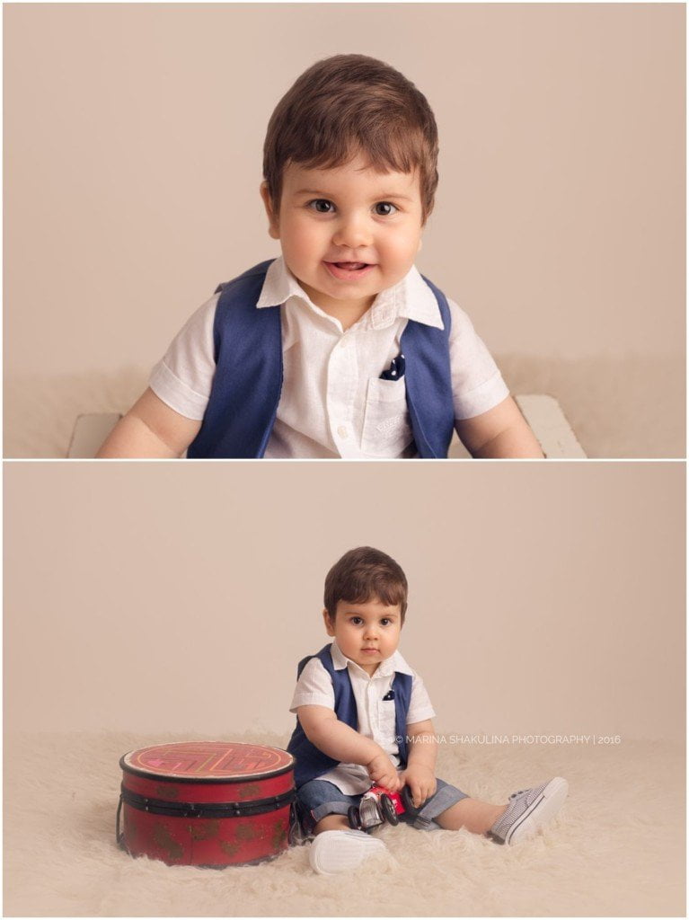 servizio fotografico CakeSmash - bambino seduto