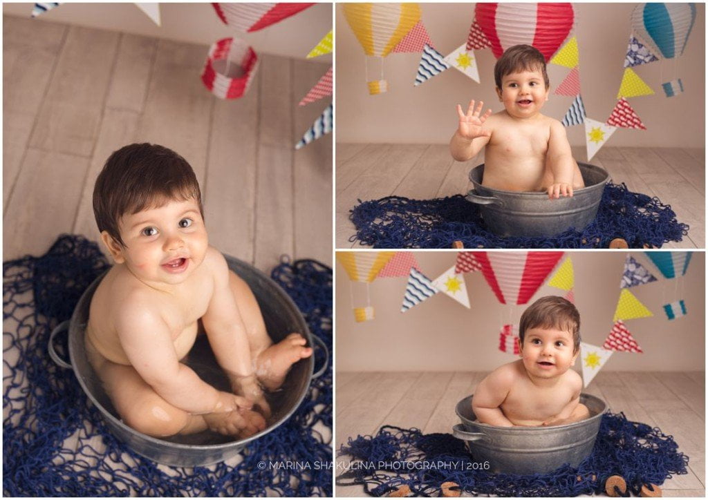 servizio fotografico CakeSmash - ancora bagnetto