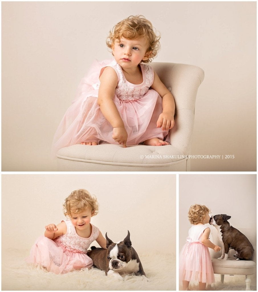 Fotografo di Bambini a Treviso- Babies & Kids - Alice in poltrona con cane
