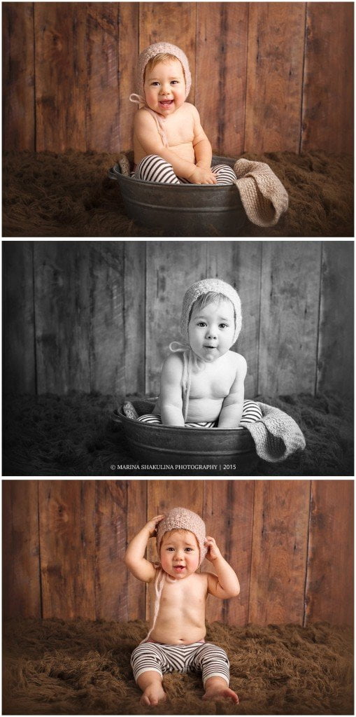 Fotografo di Bambini in Valpolicella - bimba nela tinozza