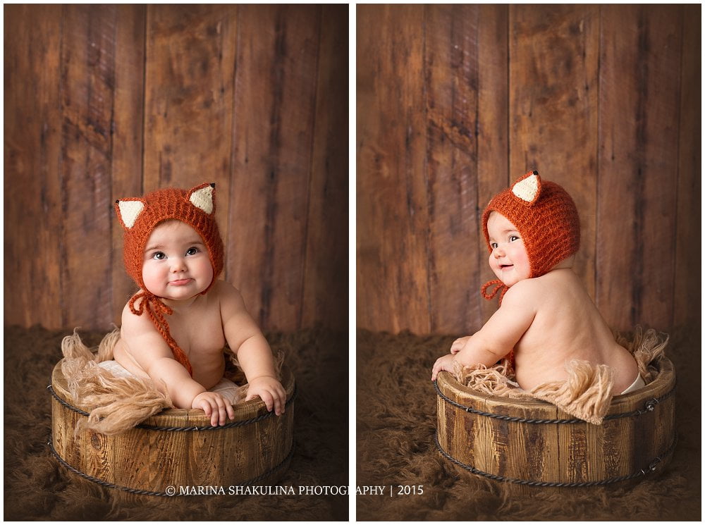 Fotografo di Bambini a Negrar - in tinozza di legno