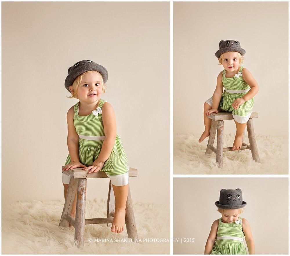 Fotografo di Bambini a Pescantina - ritratto bambina in verde