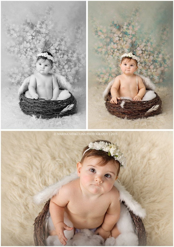 Fotografo di Bambini a Zevio - bimba nel nido