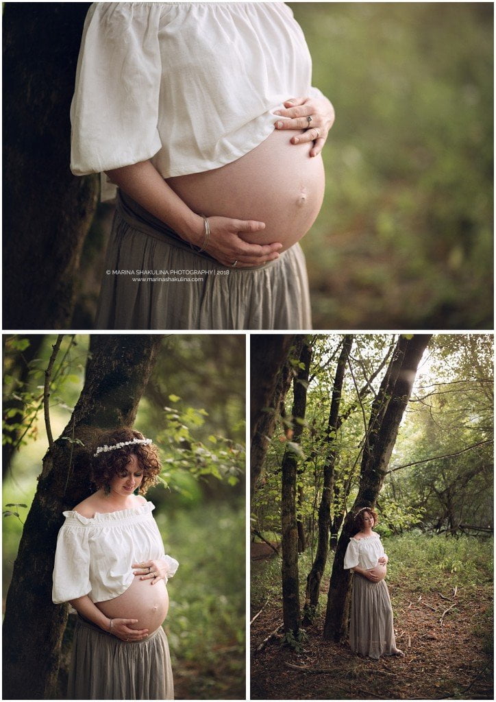 Servizio fotografico di Gravidanza a Verona - gravidanza nel bosco
