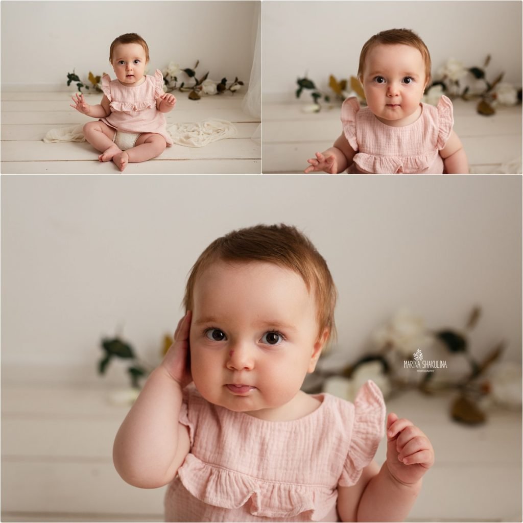 ritratti bambina con abitino rosa