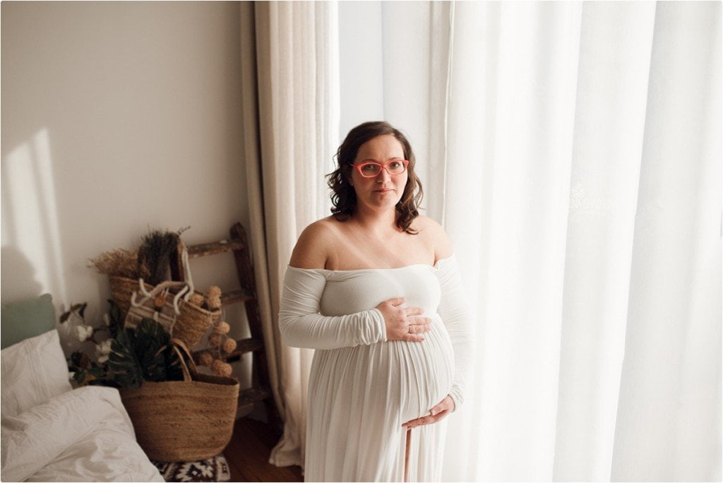 book fotografico gravidanza - Ilaria in bianco