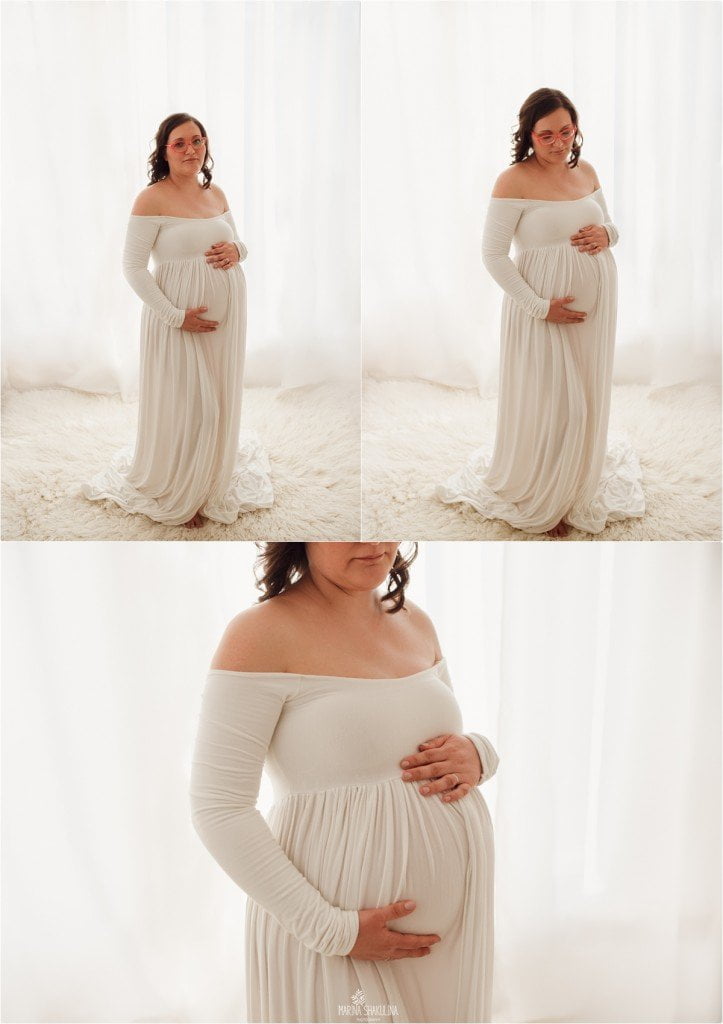 book fotografico gravidanza - Ilaria in bianco