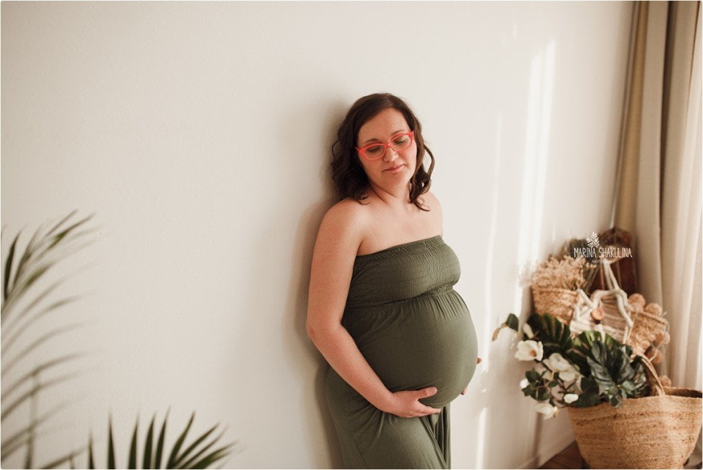 book fotografico gravidanza - Ilaria in verde