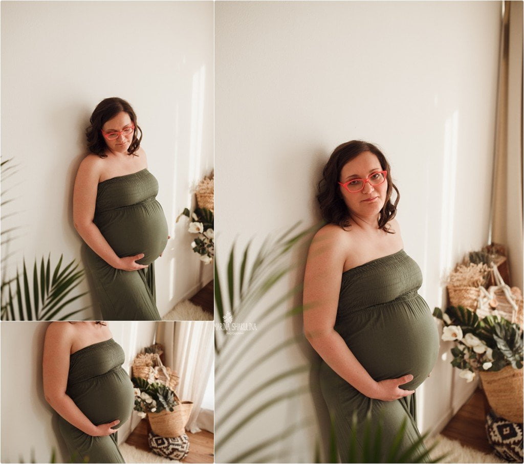 book fotografico gravidanza - Ilaria in verde