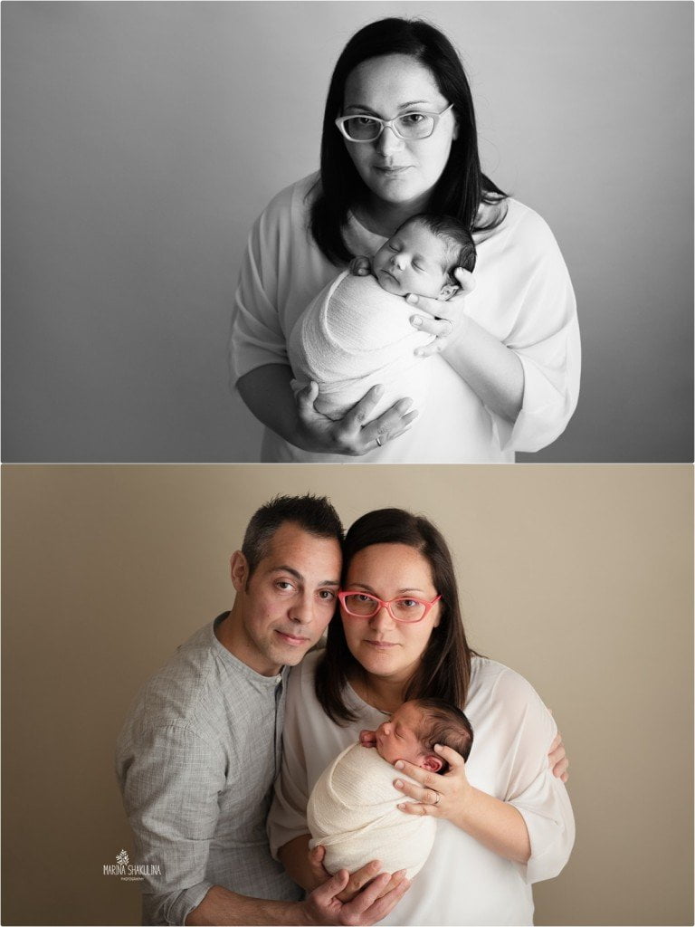 foto neonato a Verona mamma e papà