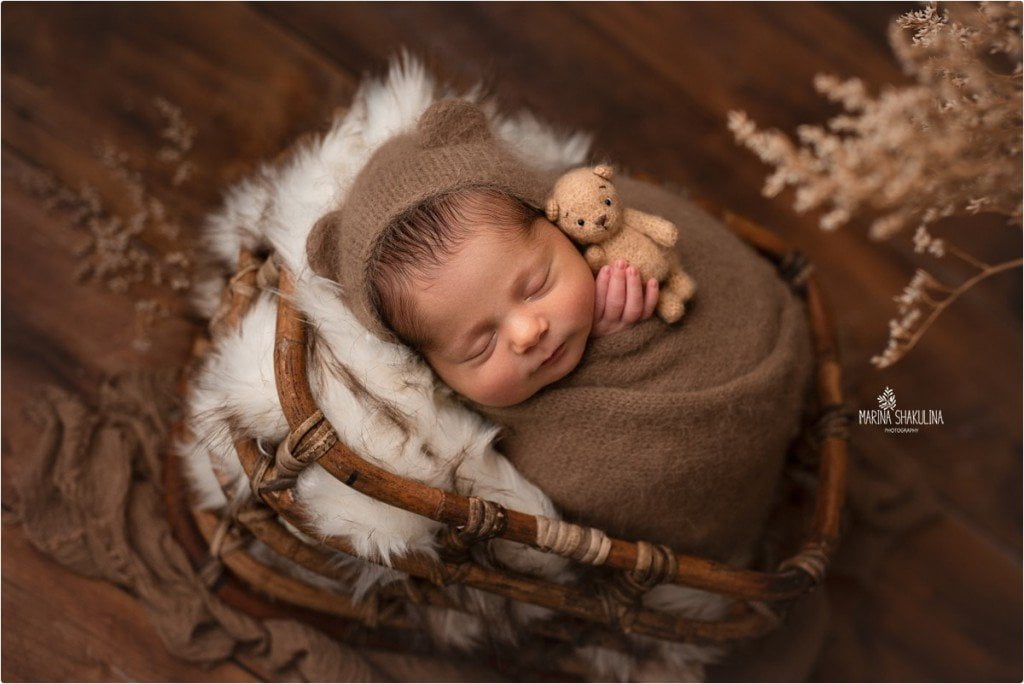 foto neonato a Verona - little sleeping bear