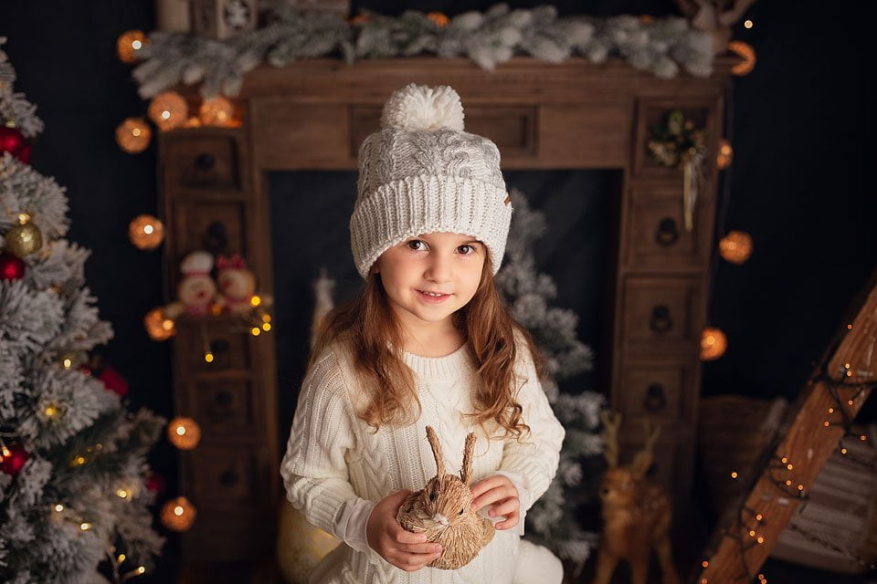 foto di Natale - maglioncino bianco