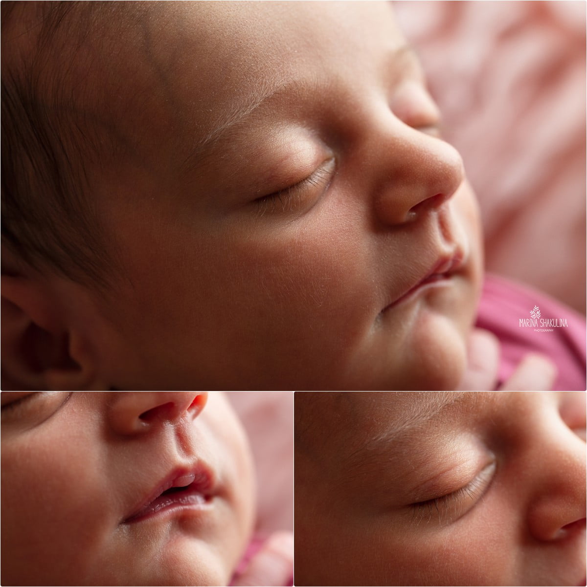 dettagli viso neonata - naso - boccuccia - occhietti