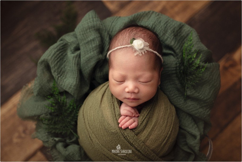 Servizio NewBorn Dolce Fagottino - fasciata in verde