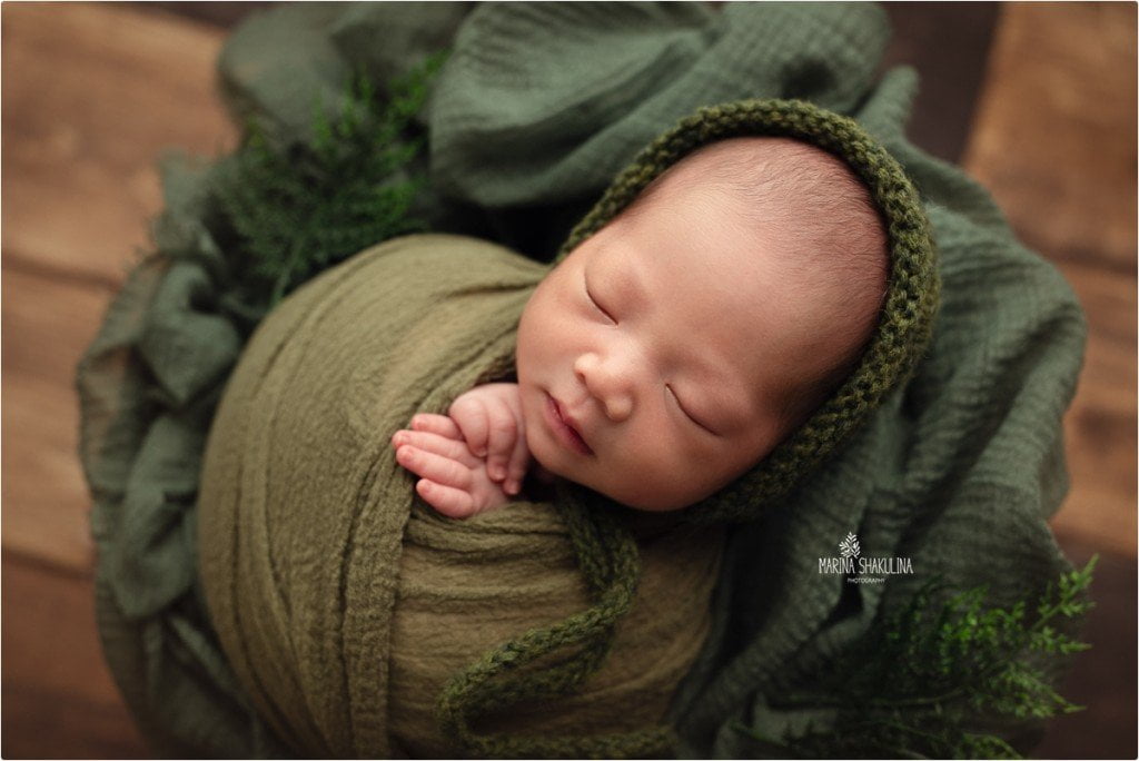 Servizio NewBorn Dolce Fagottino - piccola in verde