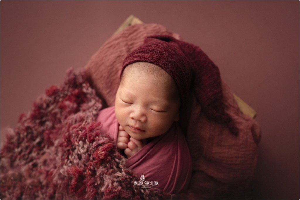 Servizio NewBorn Dolce Fagottino - neonata in rosa