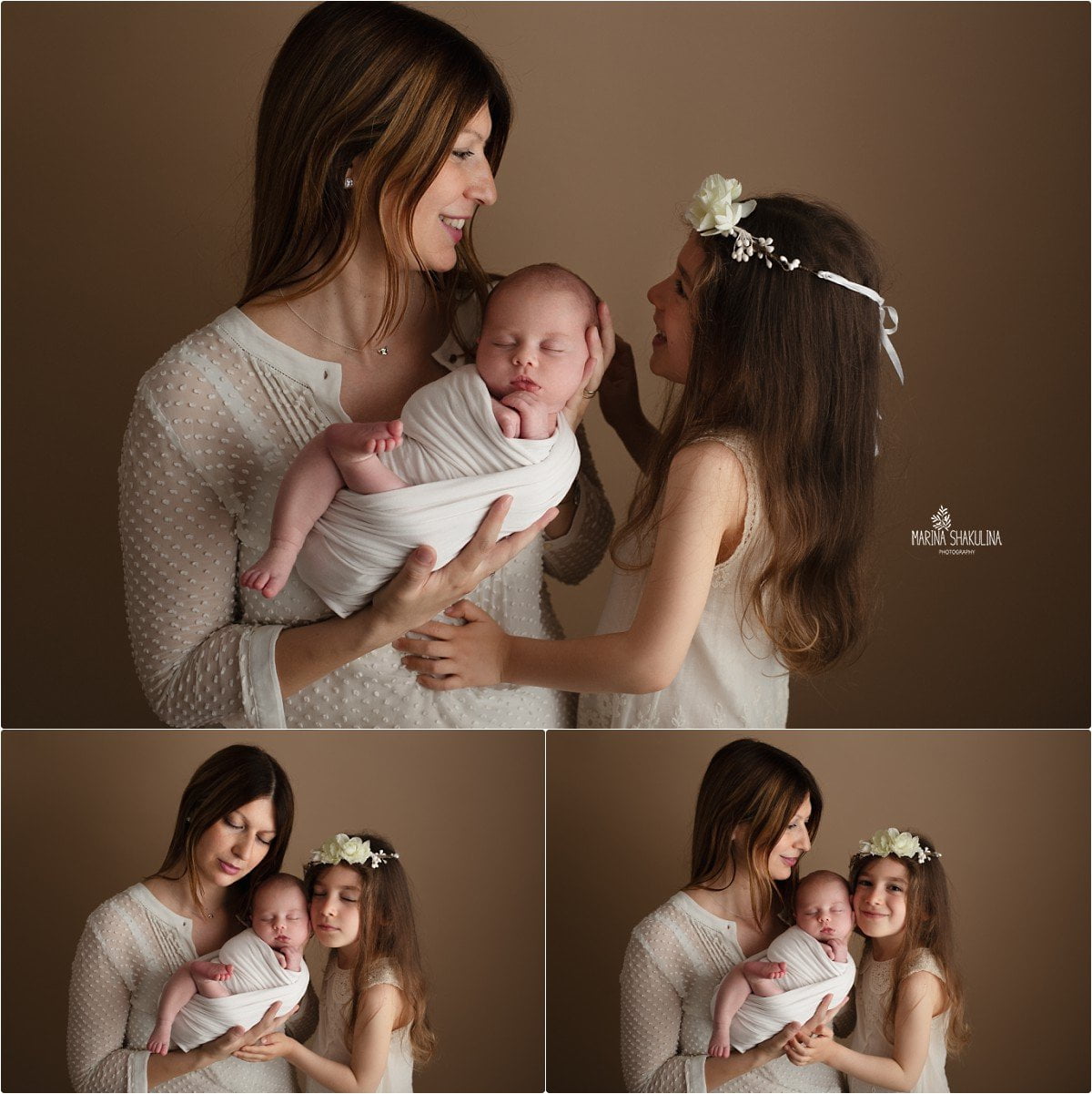 servizio foto neonati a Verona - mamma e sorella