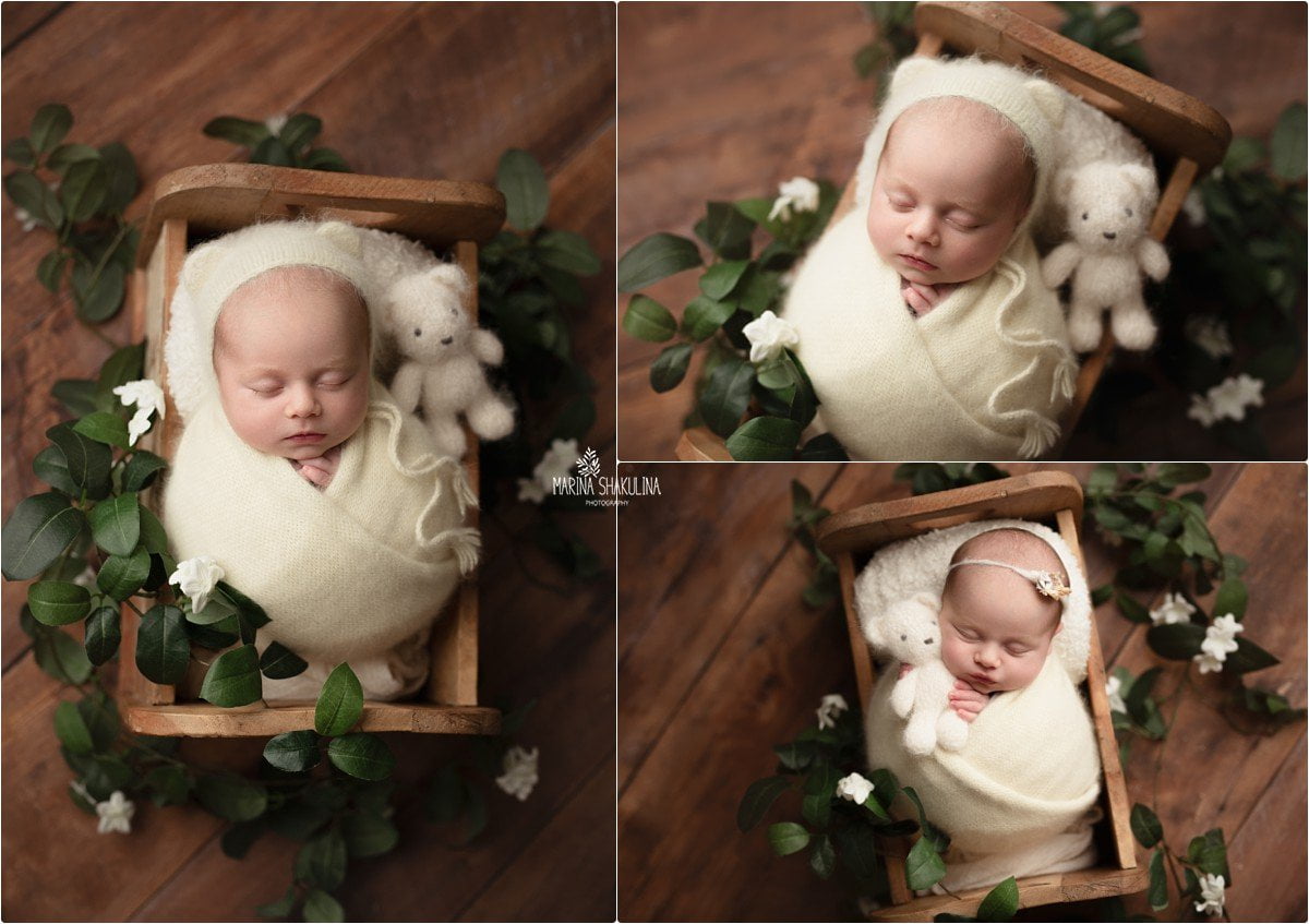 servizio foto neonati a Verona - nel lettino