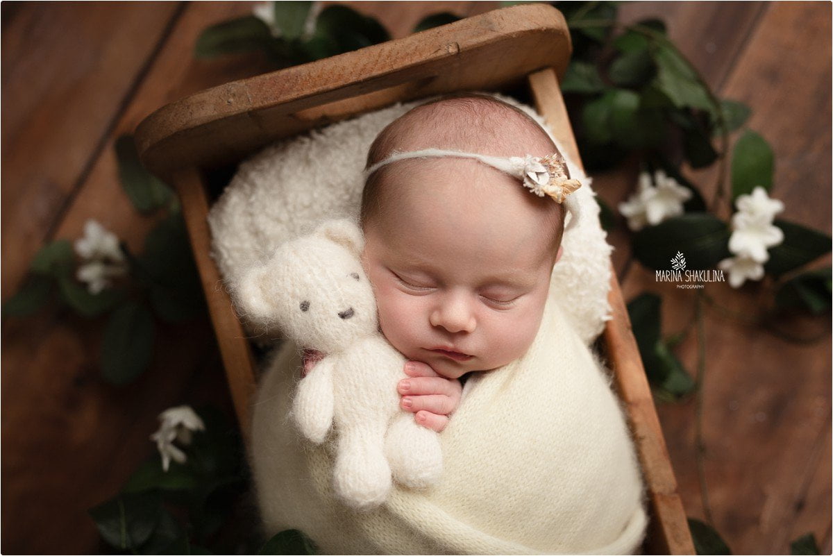 servizio foto neonati a Verona - con orsetto