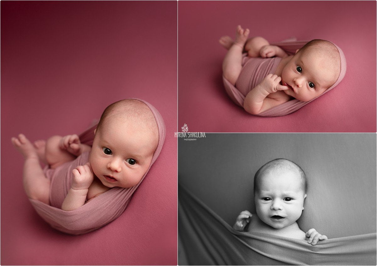 servizio foto neonati a Verona - bimba in rosa